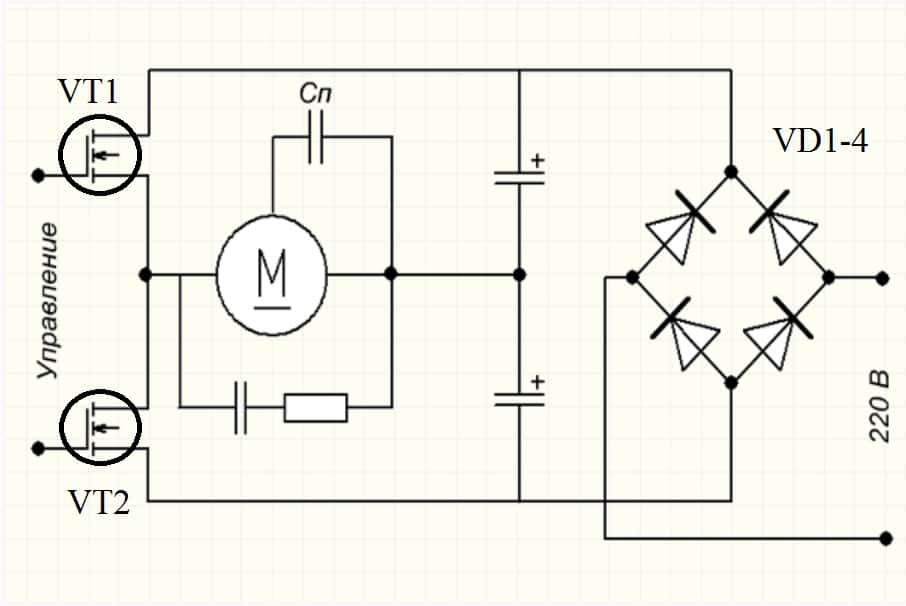 Регулировка оборотов на транзисторах