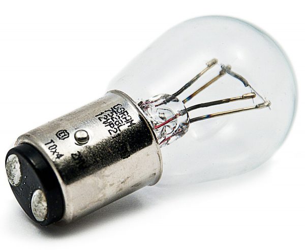 Лампа накаливания двухнитевая 12V