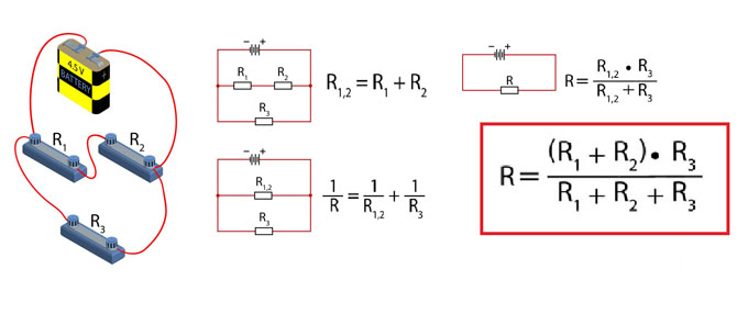 Смешанное соединение, резисторы и формулы расчета