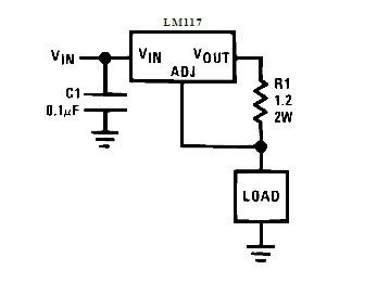 Схема стабилизатора тока на LM317. 