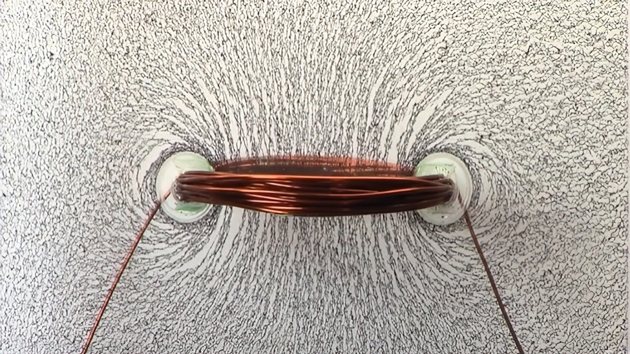 Железные опилки отражают линии магнитного поля