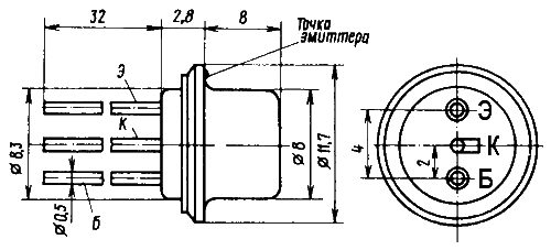 Схема устройства транзистора.