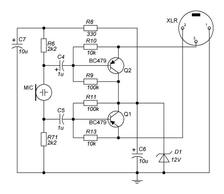 Фантомное питание для микрофона схема своими руками